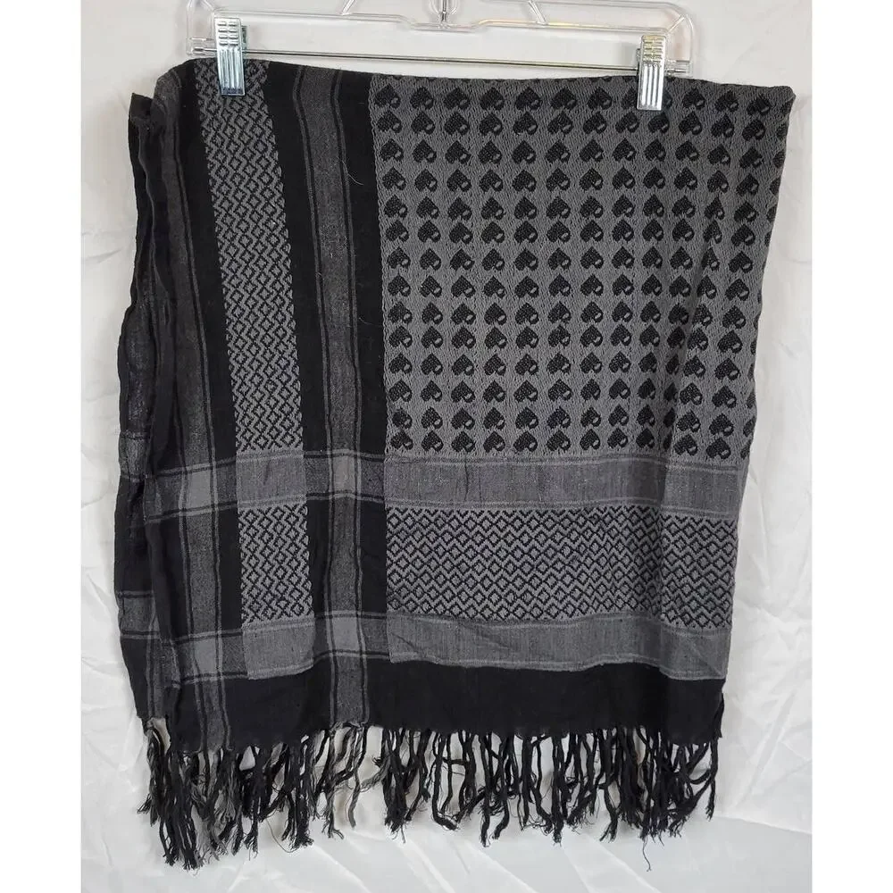 Black & Grey Square Scarf 36x36